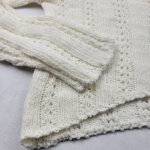 NWT Made With Love by FCT soft cream cropped knit pocket sweater - Picture 3 of 7